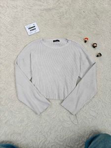 SHEIN Gray Cropped Sweater