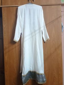 Long Kurta, White N Grey