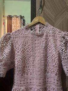 Pink Lace Mini Dress