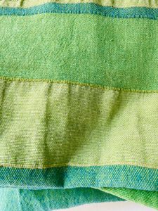 Beautiful Green Striped Bedsheet For Single Bed