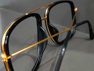 Spectacle Frame Black and Gold Color Edith Design