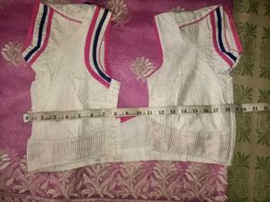 Pinkish With White Embroidery Flower Saree