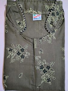 Floral Print cotton nighty with collar