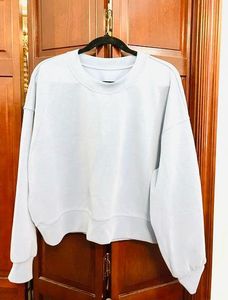 Light Blue Cropped Sweatshirt