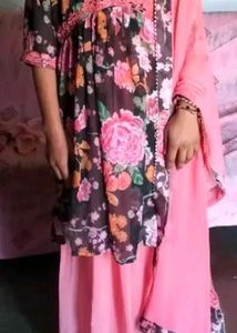 Floral Print Salwar Kameez Set