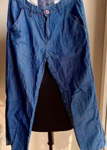 Ether Soft Denim Cropped Pants