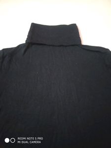 Stretch Cotton Highneck Top