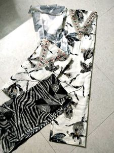 Floral Print Kurti Material