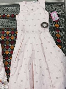 New Pink Frock AlongWith Long shrug &amp; Belt