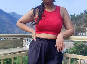Pink Halter Neck Crop Top