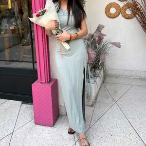 Light Green One Shoulder Dress