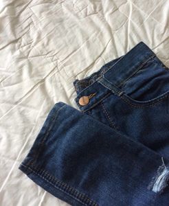 Ribbed Denim Jeans