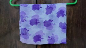 Purple Apple Print Scarf