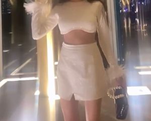 Sparkly White Two-Piece Set
