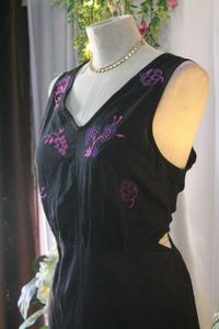 Black Waist Cutout Dress