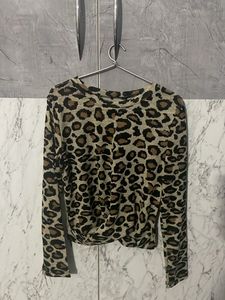 Animal Print Long Sleeve Top