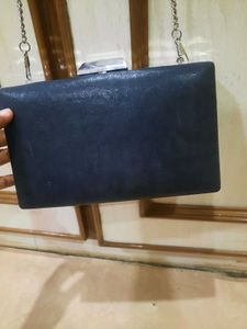Navy Beaded Evening Clutch