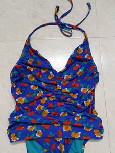 ZARA Printed halter Neck Swimsuit/bodysuit