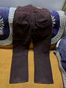 Burgundy Flare Jeans