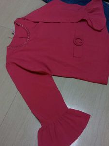 💗 Stylish Pink Top + Dark Blue Jeans