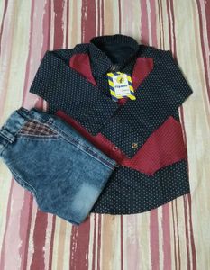 Kids Jeans &shirt Set