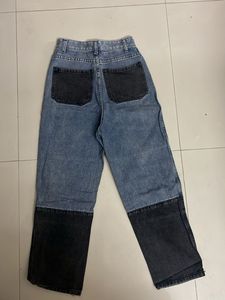Color Block High Waisted Jeans