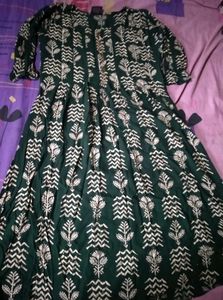 Green Floral Print Dress