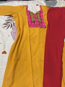 Yellow Kurti With Pant