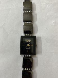 Gloria Quartz Stainless Steel Back Water Proof Wrist Watch