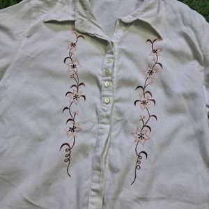 Floral Embroidered Shirt