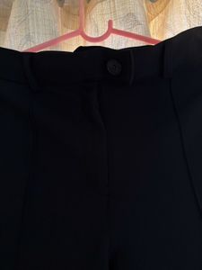 Black Straight-Leg Trousers