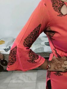 Coral Printed Kurti