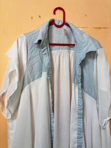 Sheer Patchwork Blouse