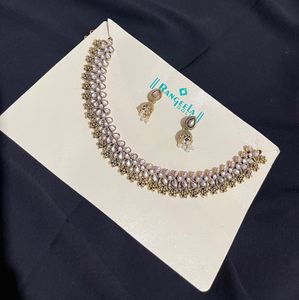 Pearl Necklace Set with Earrings For Women