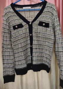 Elegant Tweed Cardigan