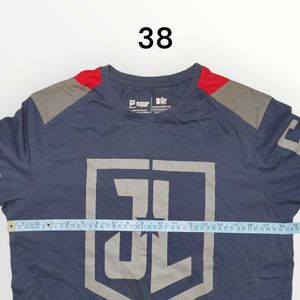 Men&#39;s Justice League: Logo Blue Printed Regular