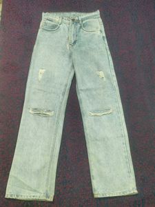 Mufti Jeans – Light Blue Distressed Denim Size 28