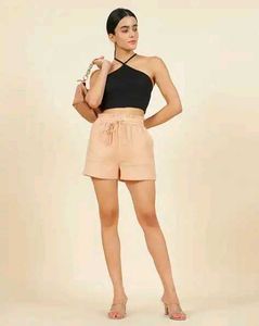 Peach Casual Women's Shorts