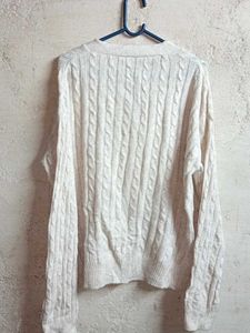 PLUS SIZE Winter Knit Cardigan Sweater Cream