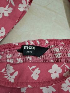 pink Floral Print Long Sleeve Top