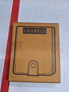 Laurels Black Leather Wallet