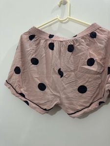 Polka Dot Pajama Shorts, Waist- 30 Stretchable