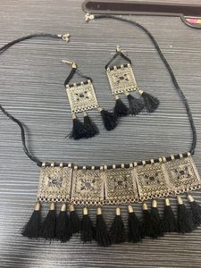New Oxidised Tassel Set