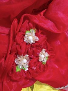Red party wear frock