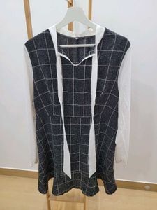 Checkered Dress with Bow