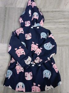 Cute Cat Print Kids Jacket
