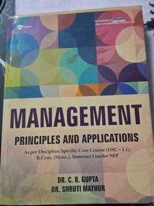 Management Principles & Applications