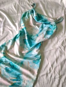Marble Print Mermaid Theme Dress 💙