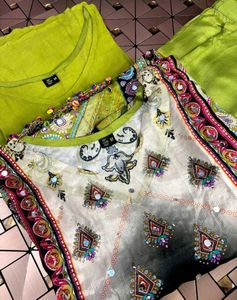 Premium Chinnon Kaftan Set Of 3