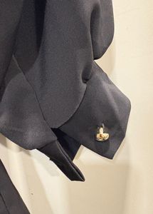 Elegant Black Snake Detail Blouse
